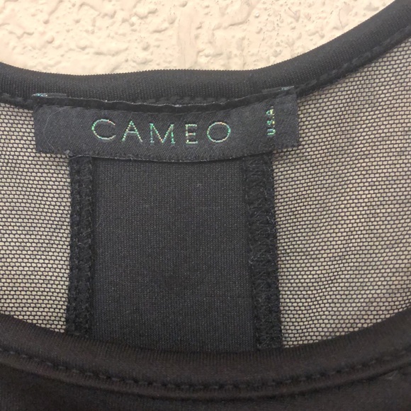 Cameo womans black & mesh plenium dress size small - Picture 6 of 8
